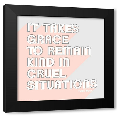 Be Kind I Black Modern Wood Framed Art Print with Double Matting by Popp, Grace