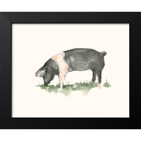 Grazing Farm Animal IV Black Modern Wood Framed Art Print by Harper, Ethan
