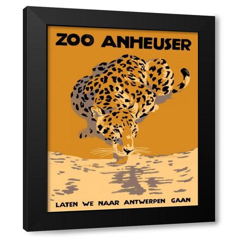 Euro Poster I Black Modern Wood Framed Art Print with Double Matting by Green, Jacob