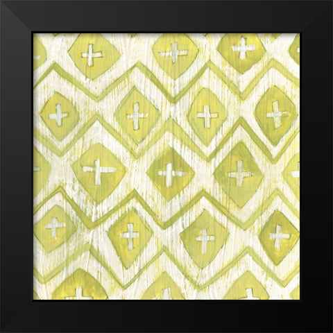 Eclectic Textile II Black Modern Wood Framed Art Print by Vess, June Erica