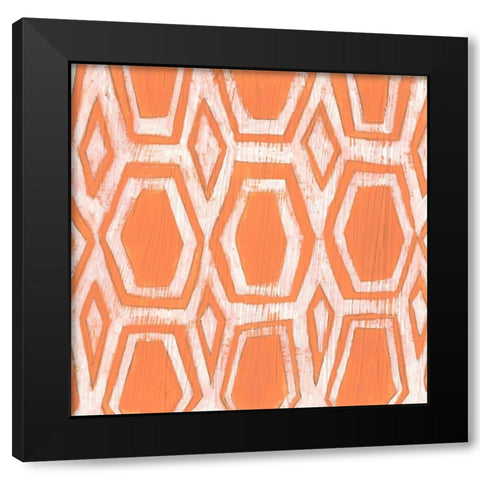 Eclectic Textile V Black Modern Wood Framed Art Print with Double Matting by Vess, June Erica