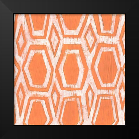 Eclectic Textile V Black Modern Wood Framed Art Print by Vess, June Erica