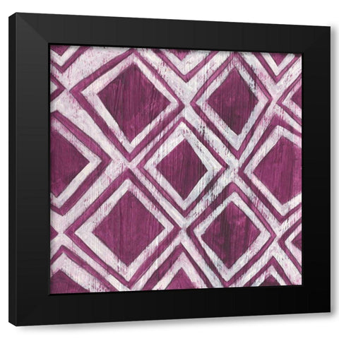 Eclectic Textile VI Black Modern Wood Framed Art Print by Vess, June Erica