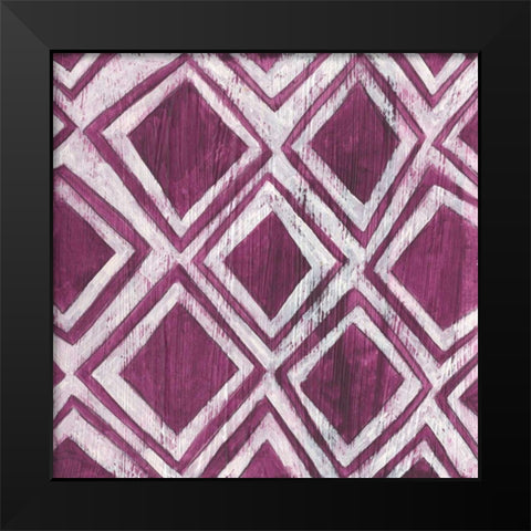 Eclectic Textile VI Black Modern Wood Framed Art Print by Vess, June Erica