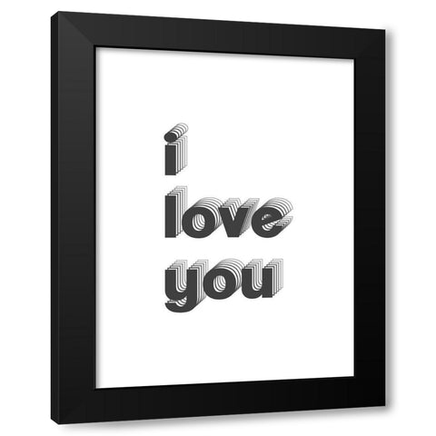 U + Me I Black Modern Wood Framed Art Print by Popp, Grace