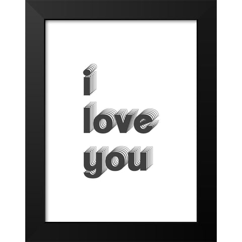 U + Me I Black Modern Wood Framed Art Print by Popp, Grace