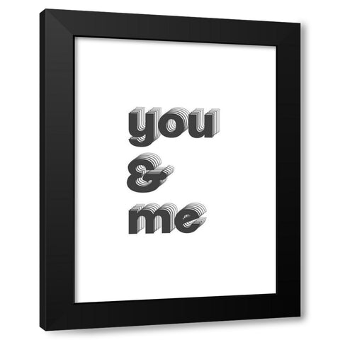 U + Me II Black Modern Wood Framed Art Print with Double Matting by Popp, Grace