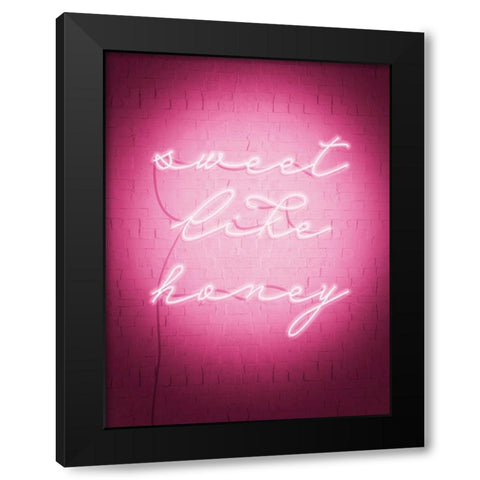 Sweet Neon II Black Modern Wood Framed Art Print with Double Matting by Popp, Grace