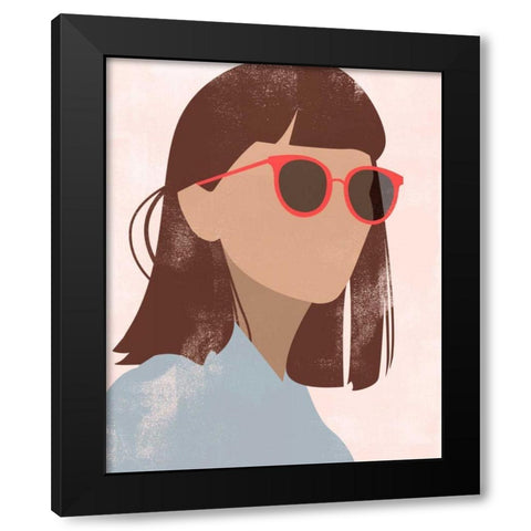 Shades II Black Modern Wood Framed Art Print with Double Matting by Popp, Grace