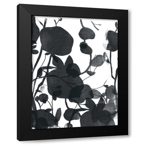 Monoflora II Black Modern Wood Framed Art Print by Vess, June Erica