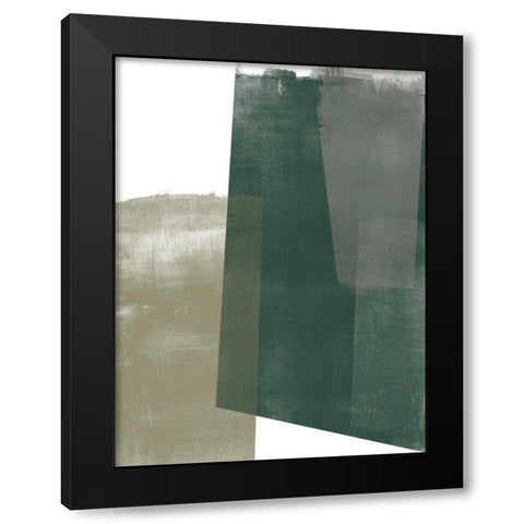 Verdant Geometry I Black Modern Wood Framed Art Print by Vess, June Erica