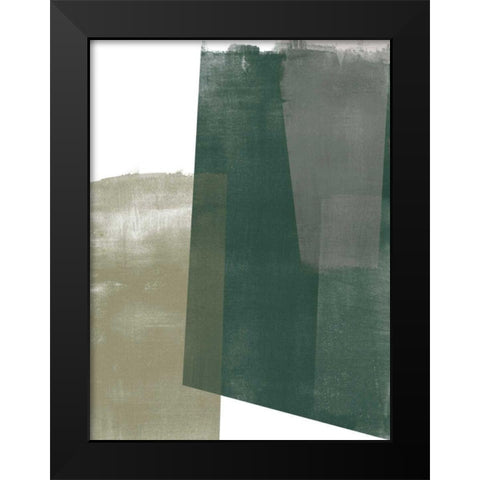 Verdant Geometry I Black Modern Wood Framed Art Print by Vess, June Erica
