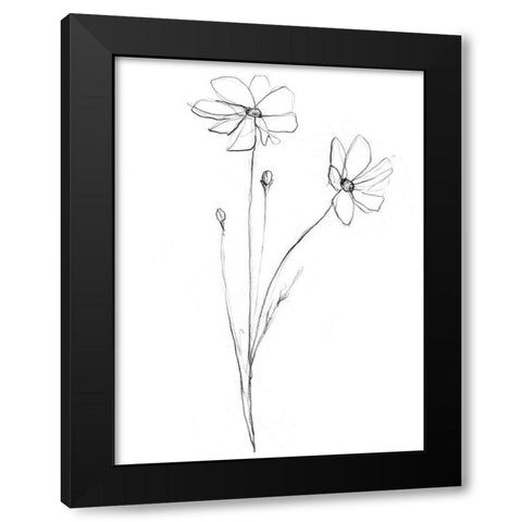 Stem Contour III Black Modern Wood Framed Art Print with Double Matting by Goldberger, Jennifer