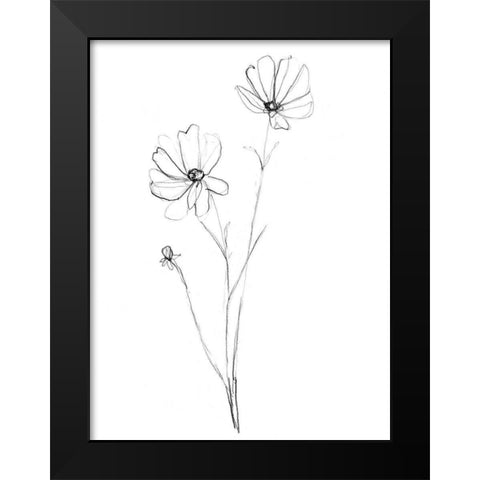 Stem Contour IV Black Modern Wood Framed Art Print by Goldberger, Jennifer