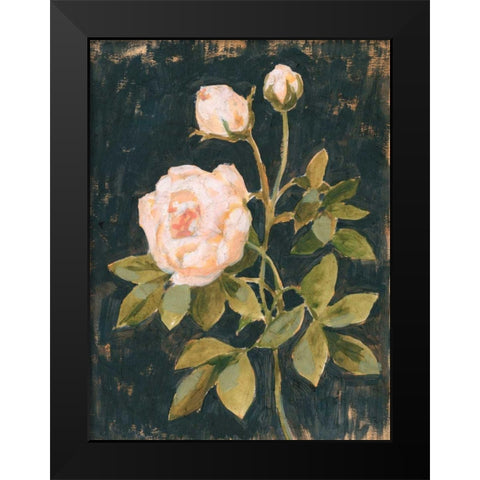 Moody Blooms II Black Modern Wood Framed Art Print by Borges, Victoria