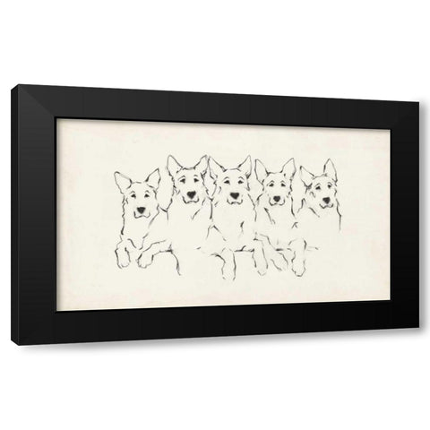 Snuggle Squad II Black Modern Wood Framed Art Print by Harper, Ethan