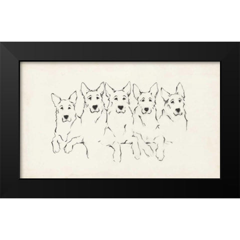 Snuggle Squad II Black Modern Wood Framed Art Print by Harper, Ethan