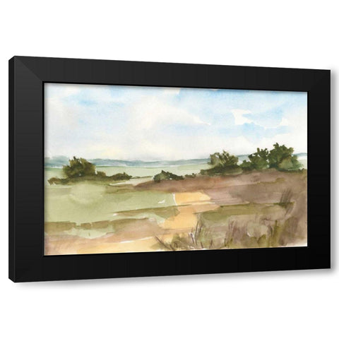 Fall Fields II Black Modern Wood Framed Art Print with Double Matting by Harper, Ethan