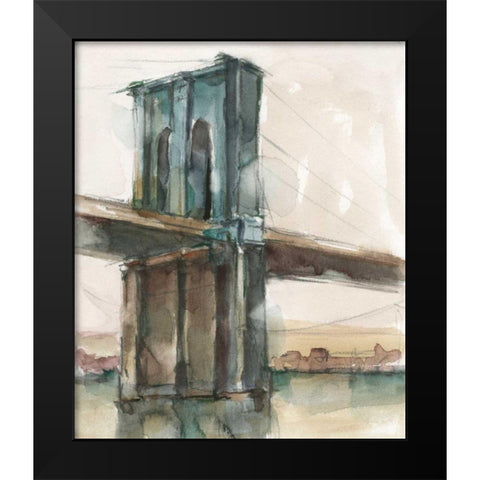 Bridge at Sunset II Black Modern Wood Framed Art Print by Harper, Ethan