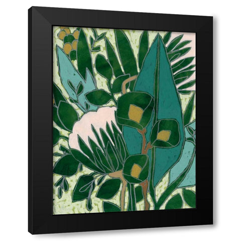 Bottle Glass Garden I Black Modern Wood Framed Art Print with Double Matting by Vess, June Erica