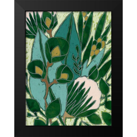Bottle Glass Garden II Black Modern Wood Framed Art Print by Vess, June Erica
