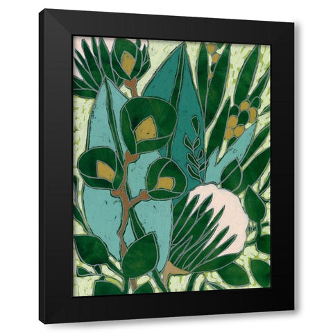 Bottle Glass Garden II Black Modern Wood Framed Art Print with Double Matting by Vess, June Erica
