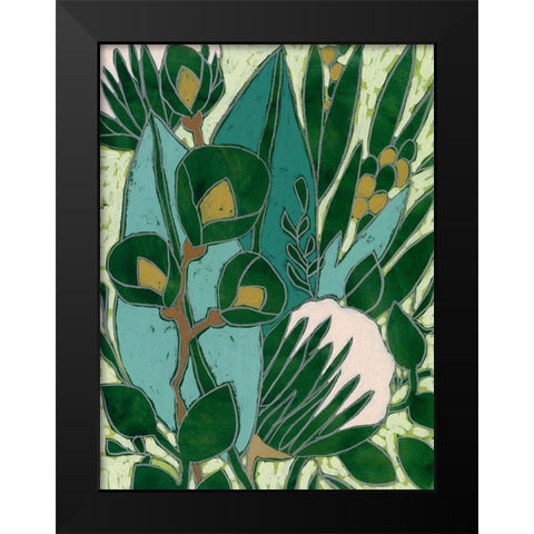 Bottle Glass Garden II Black Modern Wood Framed Art Print by Vess, June Erica