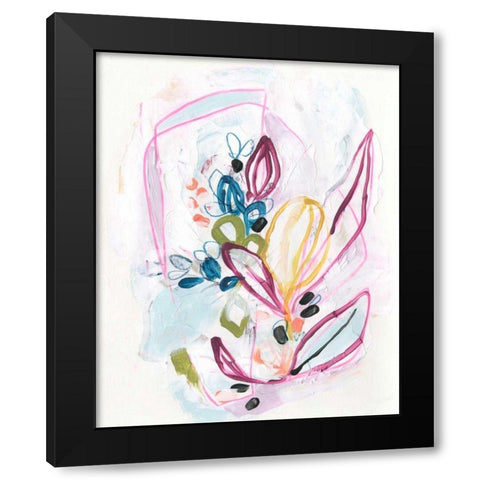 Garden Allusion I Black Modern Wood Framed Art Print by Vess, June Erica