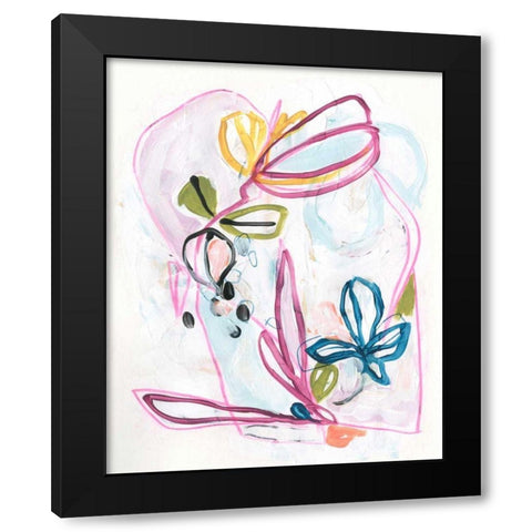 Garden Allusion II Black Modern Wood Framed Art Print with Double Matting by Vess, June Erica