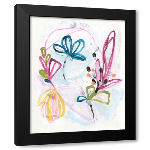 Garden Allusion III Black Modern Wood Framed Art Print by Vess, June Erica