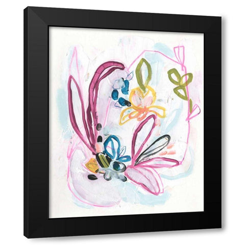 Garden Allusion IV Black Modern Wood Framed Art Print with Double Matting by Vess, June Erica