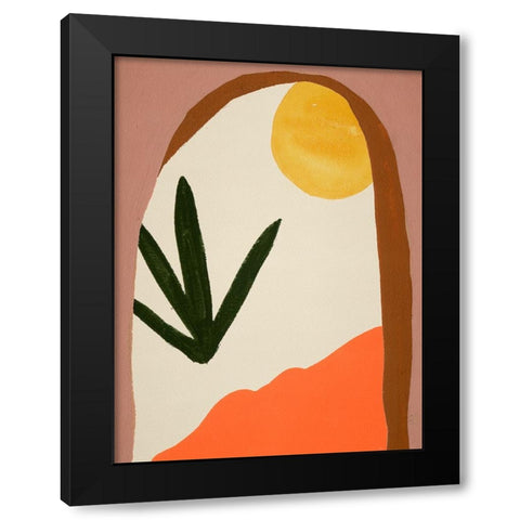 New Day I Black Modern Wood Framed Art Print by Wang, Melissa