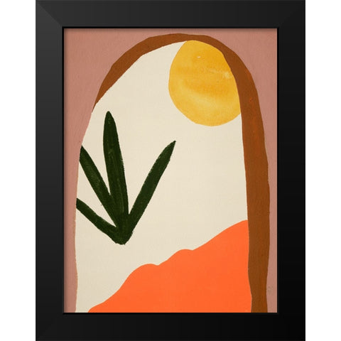 New Day I Black Modern Wood Framed Art Print by Wang, Melissa