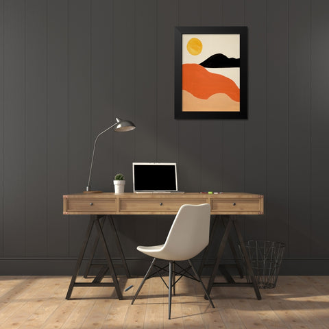 New Day II Black Modern Wood Framed Art Print by Wang, Melissa