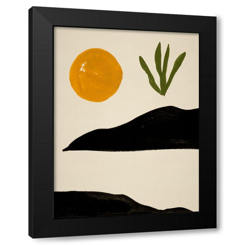 New Day III Black Modern Wood Framed Art Print with Double Matting by Wang, Melissa