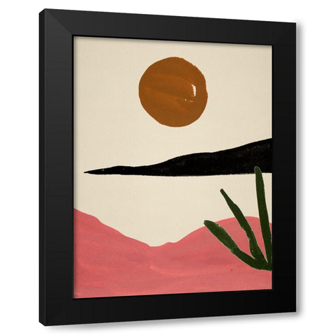 New Day IV Black Modern Wood Framed Art Print with Double Matting by Wang, Melissa