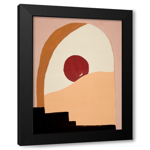 New Day V Black Modern Wood Framed Art Print by Wang, Melissa