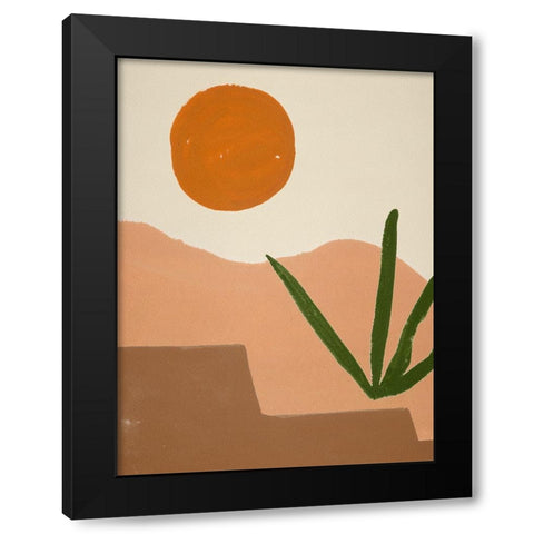 New Day VI Black Modern Wood Framed Art Print with Double Matting by Wang, Melissa