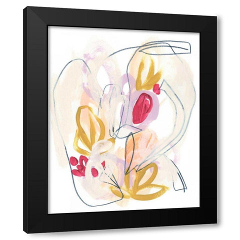 Balance Bloom I Black Modern Wood Framed Art Print by Vess, June Erica