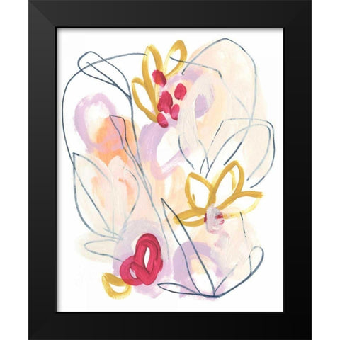 Balance Bloom II Black Modern Wood Framed Art Print by Vess, June Erica