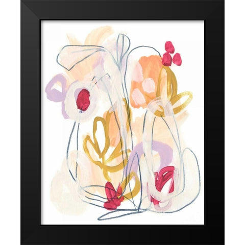 Balance Bloom III Black Modern Wood Framed Art Print by Vess, June Erica