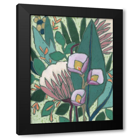 Tropical Reverie II Black Modern Wood Framed Art Print by Vess, June Erica
