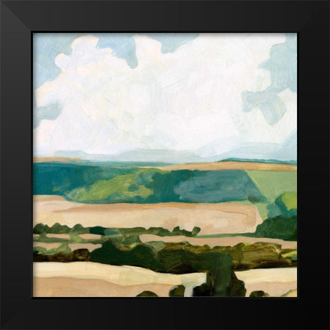Fieldscape I Black Modern Wood Framed Art Print by Caroline, Emma