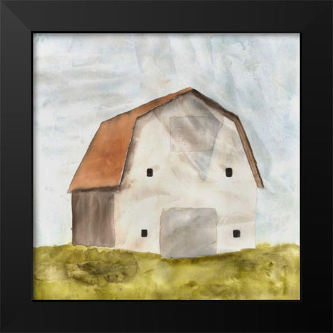 Embellished Serene Barn Black Modern Wood Framed Art Print by Caroline, Emma