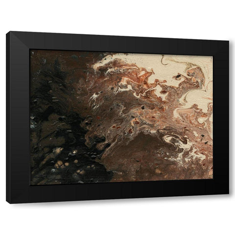 Dark Flow I Black Modern Wood Framed Art Print by Moore, Regina