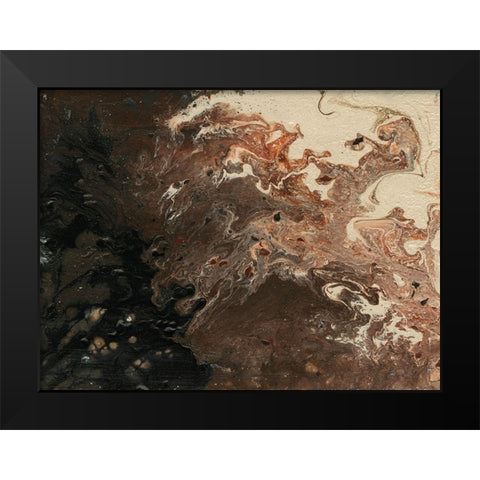 Dark Flow I Black Modern Wood Framed Art Print by Moore, Regina