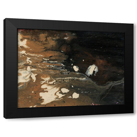 Dark Flow II Black Modern Wood Framed Art Print by Moore, Regina