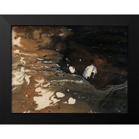 Dark Flow II Black Modern Wood Framed Art Print by Moore, Regina