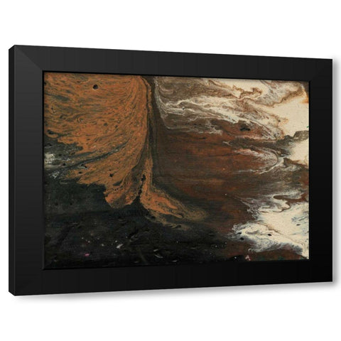 Dark Flow III Black Modern Wood Framed Art Print by Moore, Regina
