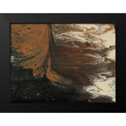 Dark Flow III Black Modern Wood Framed Art Print by Moore, Regina